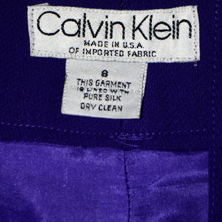 Vintage Calvin Klein Trousers Deep Purple High Waist Pants Made in USA