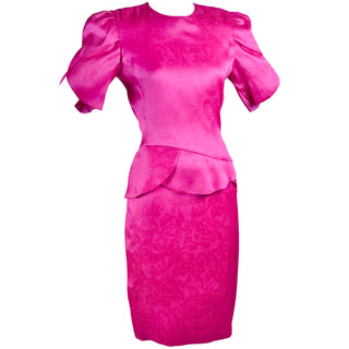 Carolina Herrera Dress in Pink Silk Jacquard