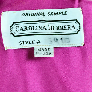 Original Sample Carolina Herrera Dress