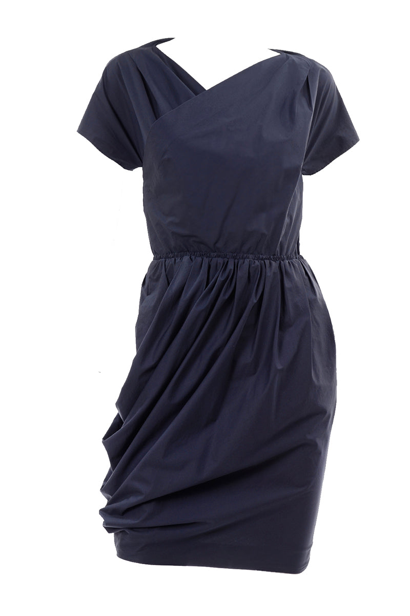 carven blue dress Blue Mikado Dress