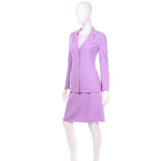 Celine Purple Skirt Suit France