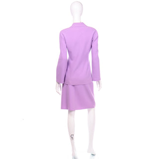 Celine Purple Skirt and Blazer Monochromatic Suit