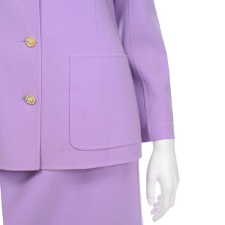 Celine Purple Skirt Suit with jacket