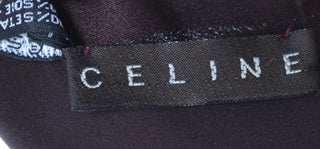 As New Celine Paris Vintage Brown Silk Scarf Made in Italy - Dressing Vintage