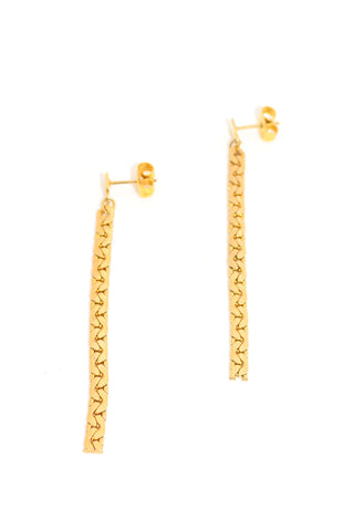 Vintage Gold Tone Chain Drop Earrings - Three Styles Available