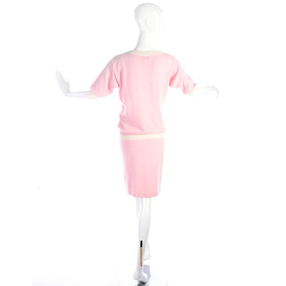 1988 Chanel runway pink cashmere outfit