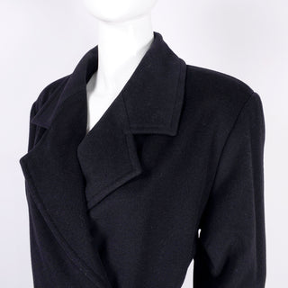 RESERVED // F/W 1998 Documented Chanel Black Wool & Cashmere Long Coat
