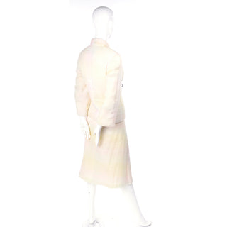 Chanel Skirt Suit in Ombre Ivory, Pink & Yellow Pastel Silk