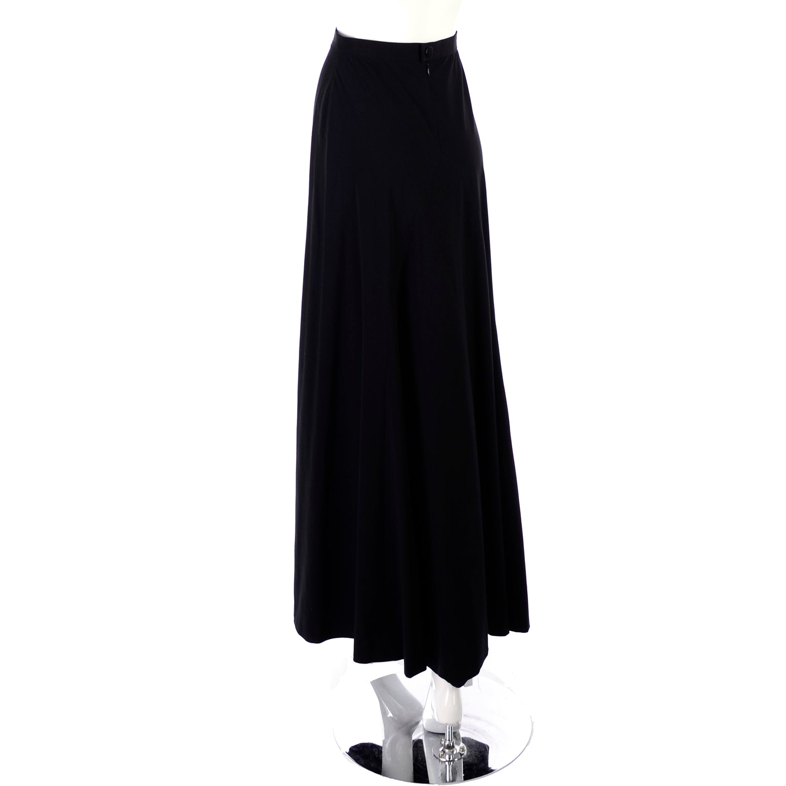 1999 Cruise Chanel Boutique Vintage Black Long Maxi Skirt 4/6 36