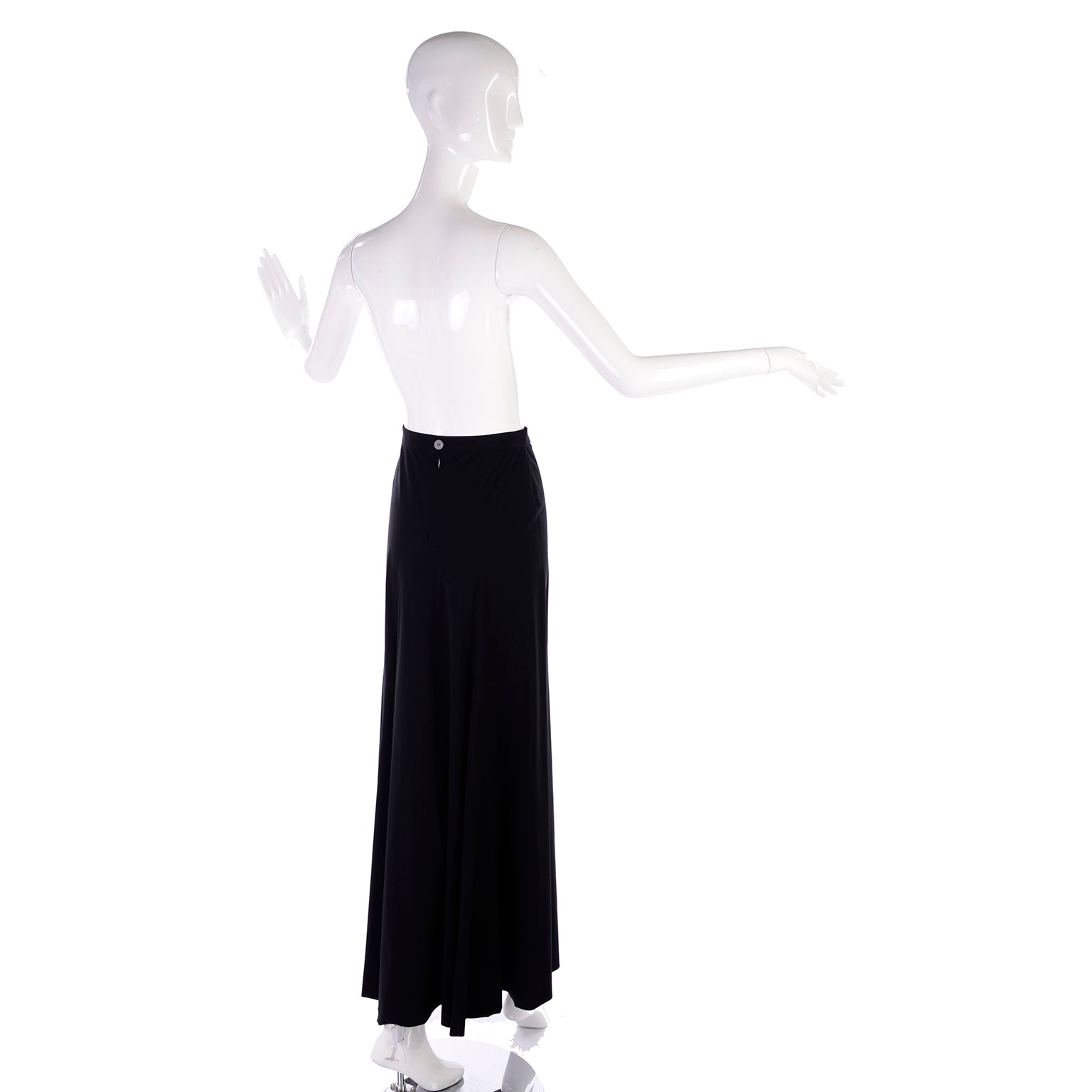 1999 Cruise Chanel Boutique Vintage Black Long Maxi Skirt 4/6 36 – Modig