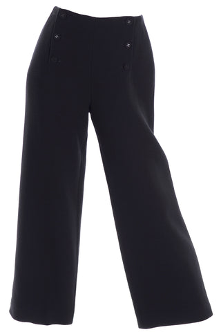 Chanel Sailor Pants Black Wool Silk Lining