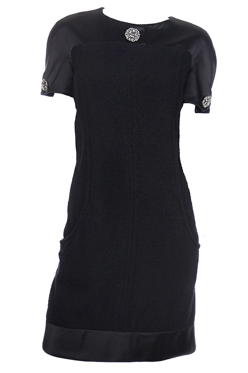 Wool mid-length dress Chanel Black size 36 FR in Wool - 38965869