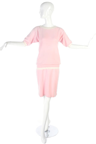 1988 Chanel pink cashmere ensemble