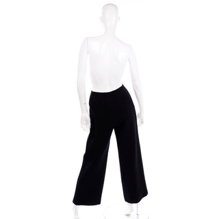 Chanel Sailor Pants Black Trousers in Wool Silk Lining