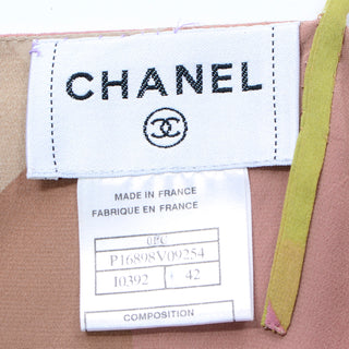 Chanel Cruise Pastel Logo Print Silk Chiffon Dress