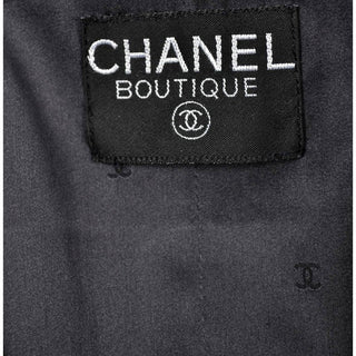 Chanel boutique label and silk logo lining