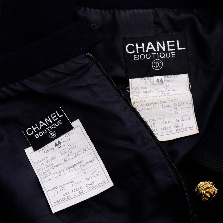 HelensChanel Chanel 02C 2002 Cruise Blue Skirt Suit FR 42 US 8
