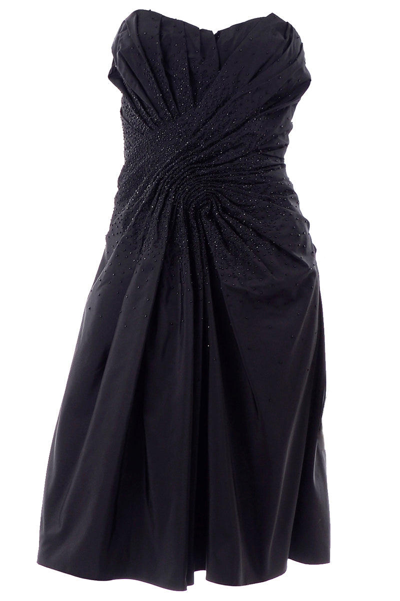 F/W 2007 John Galliano for Christian Dior Black Evening Dress w Glass ...