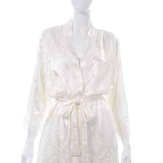 1980s Christian Dior Ivory Robe & Nightgown Set