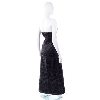 Christian Lacroix Vintage Beaded Black Evening Dress W Embroidery