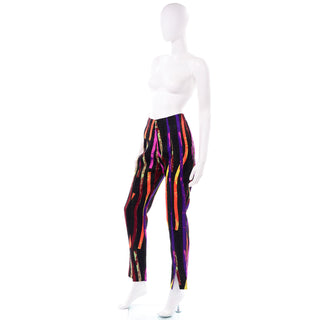 Christian Lacroix vintage neon print colorful pants abstract