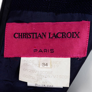 1990s Vintage Christian Lacroix Paris Embroidered Dress