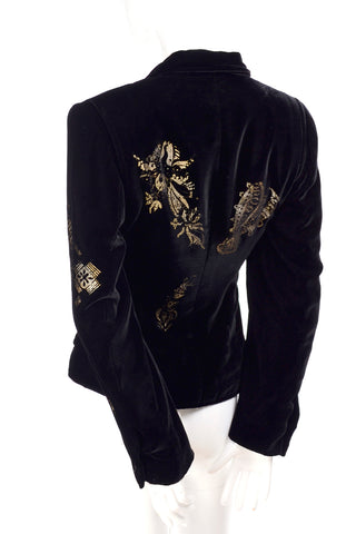 Gold Stamped Velvet Jacket by Christian Lacroix