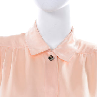 Christian Dior Le Conaisseur Peach Silk Pajama Set