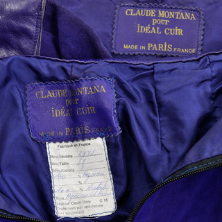 Claude Montana Pour Ideal Cuir purple ensemble