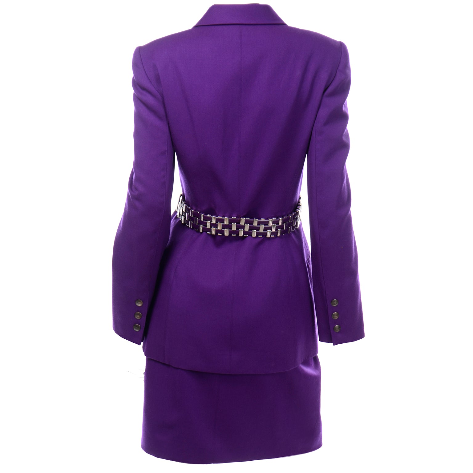 Purple skirt suit vest store