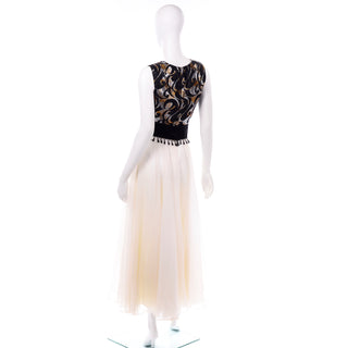 Beautiful Clifton Wilhite Vintage Black & WHite evening gown
