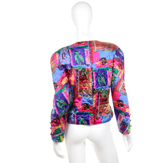 1980s Antonette Franz Haushofer vintage  silk colorful jacket