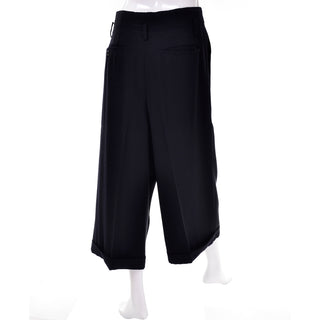 1990s Comme des Garcons Vintage Cropped Oversized Trousers Pants Medium