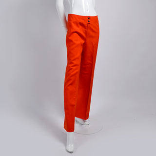 Wool Courreges Orange Pants Vintage Trousers