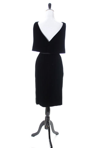 Velvet 1960s vintage little black cocktail dress - Dressing Vintage