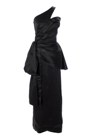 Emma Domb Asymmetrical Formal Black Designer Vintage Dress - Dressing Vintage
