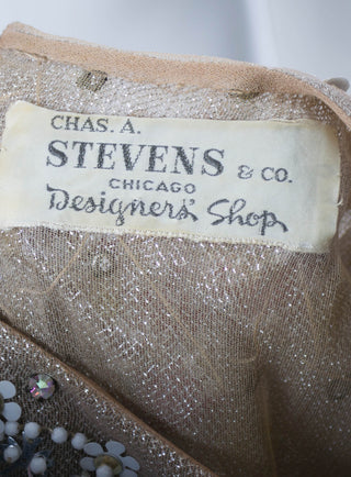 Malcolm Starr vintage 1960s beaded shimmer dress - Dressing Vintage