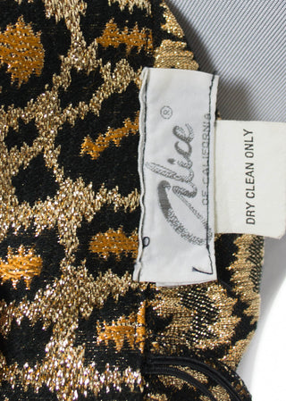 Alice Vintage 1960s Metallic Leopard Print Maxi Skirt SOLD - Dressing Vintage