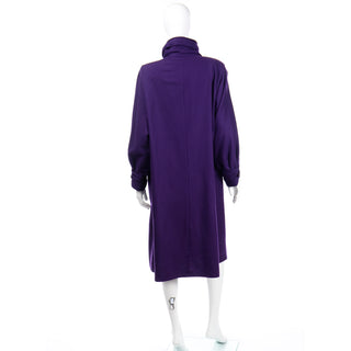 1980s David Ravel Purple Wool Coat