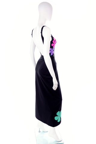 1960s DeWeese Designs Rainbow Floral One Piece Swim Set w/ Maxi Skirt