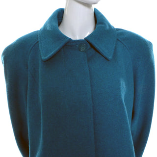 Turquoise Wool Vintage Dead Stock New Coat