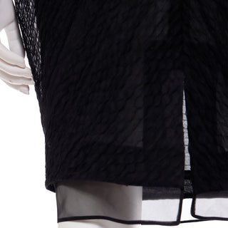 2000s Gianfranco Ferre Deadstock Vintage Black Silk Evening Skirt with slit