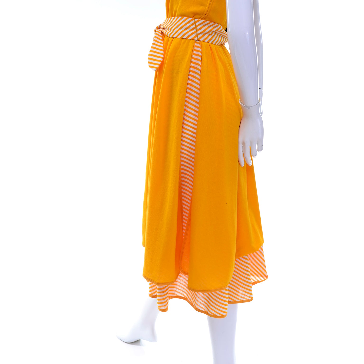 Vintage Lanvin Dress in Orange Yellow Marigold Cotton New w/ Tag Modig Vintage Lanvin Dress in Orange Yellow Marigold Cotton New w/ Tag Modig