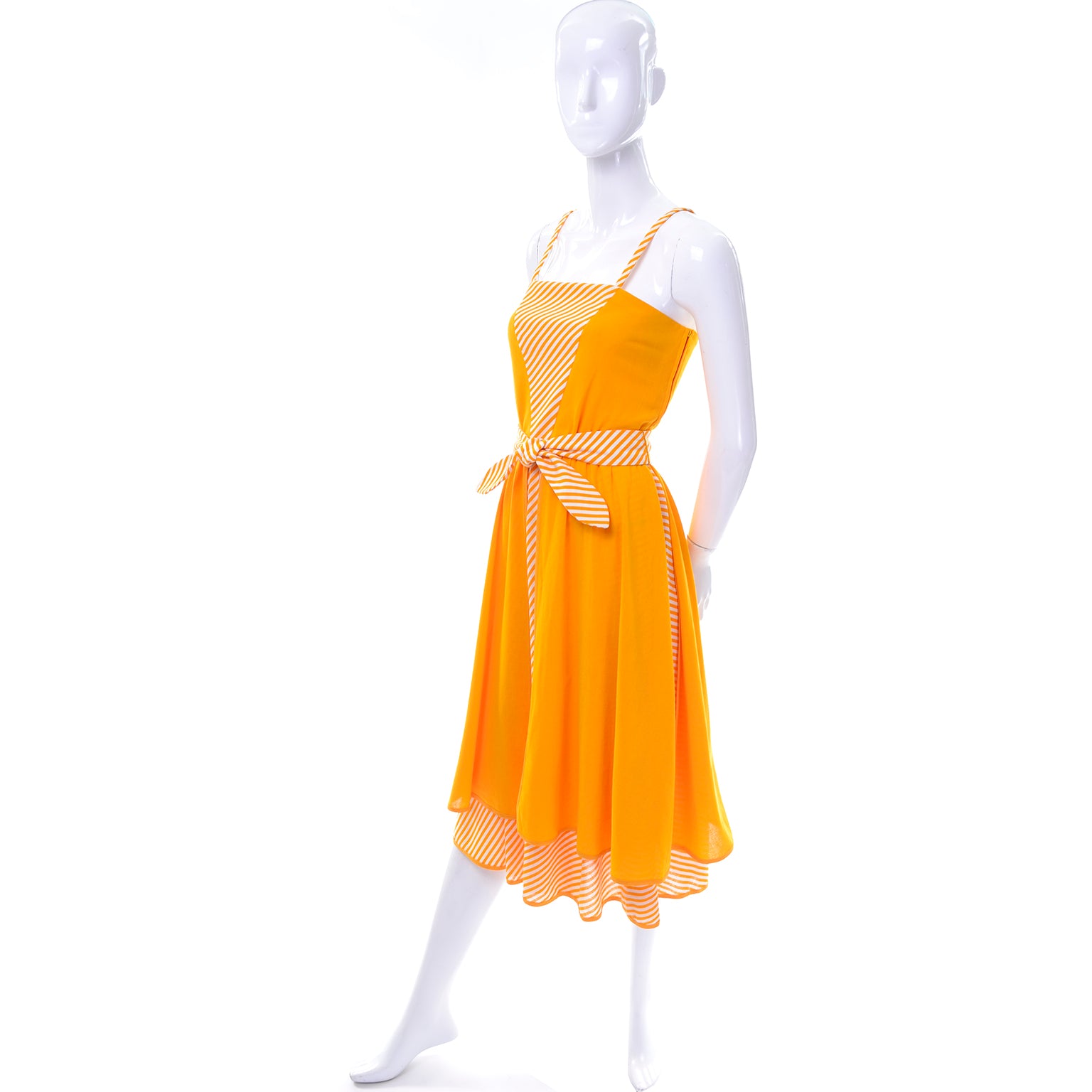 Vintage Lanvin Dress in Orange Yellow Marigold Cotton New w/ Tag – Modig