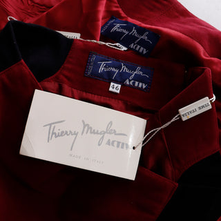 Unworn Vintage Thierry Mugler Brick Red Deadstock Skirt & Jacket Suit W Tags