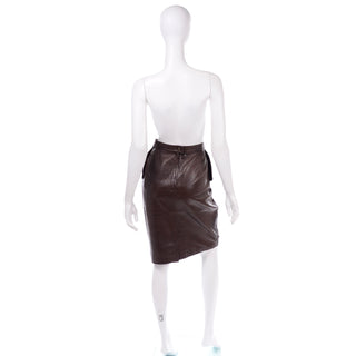 1990s Vintage Valentino Deadstock Alligator Embossed Leather Pencil Skirt with original tags