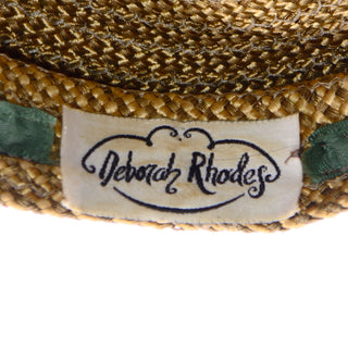 Debbie Rhodes Golden Brown Woven Vintage Beret Style Hat 90s