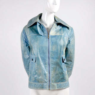 1980's Coated denim designer jacket