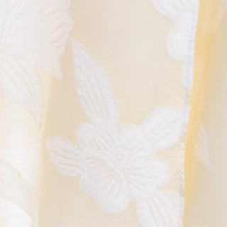 Vintage Diane Fries Creamy Ivory Silk Beaded Dress W Scarf or Sash rare style