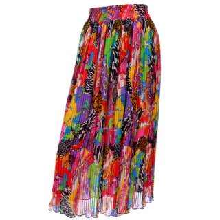 1980s Diane Freis Vintage Pleated Skirt - Modig